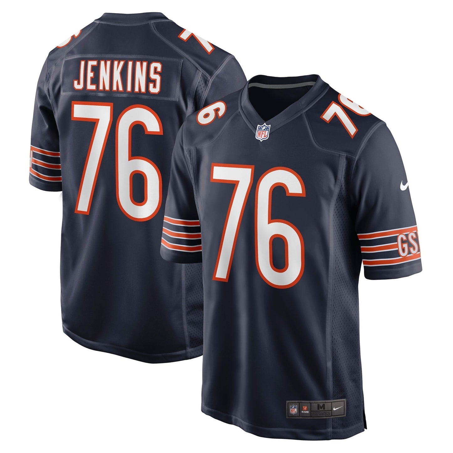 Men's Nike Teven Jenkins Navy Chicago Bears Game Jersey