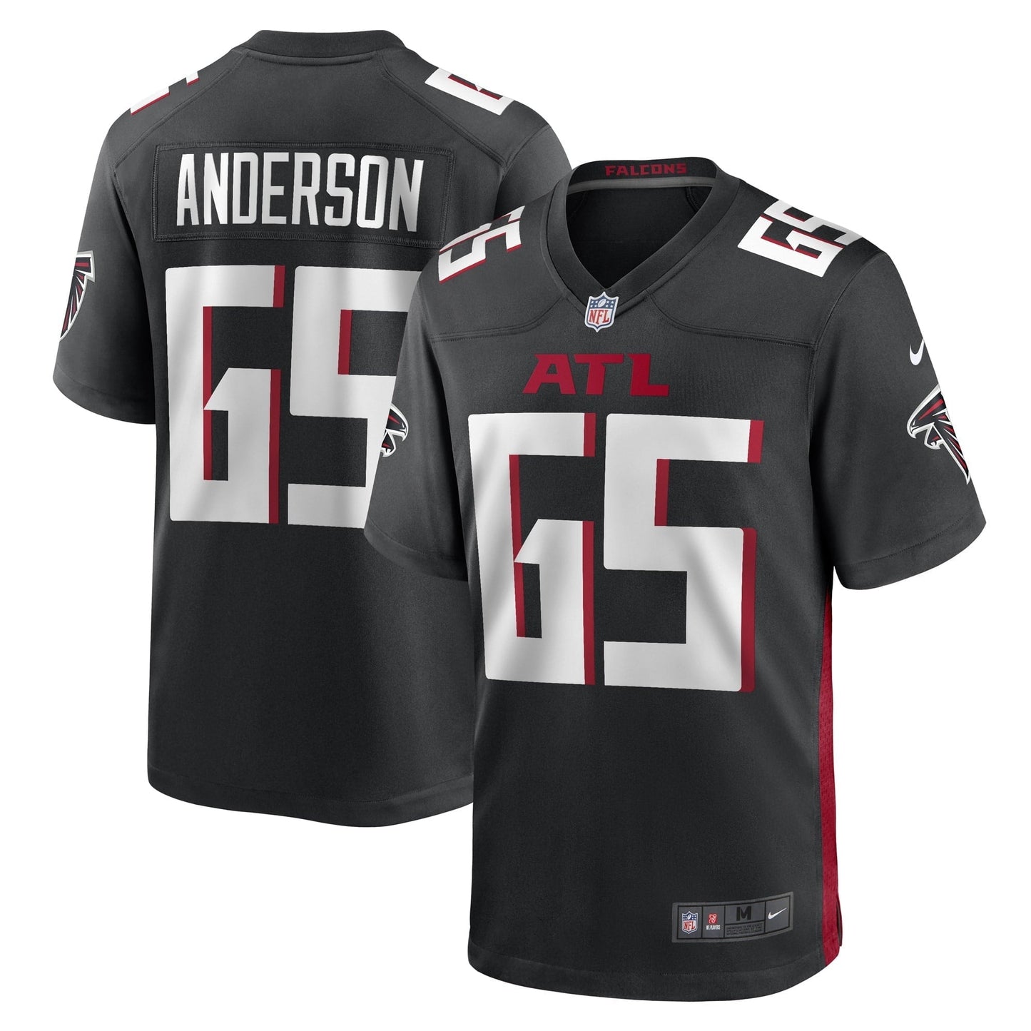 Men's Nike Abdullah Anderson Black Atlanta Falcons Game Player Jersey
