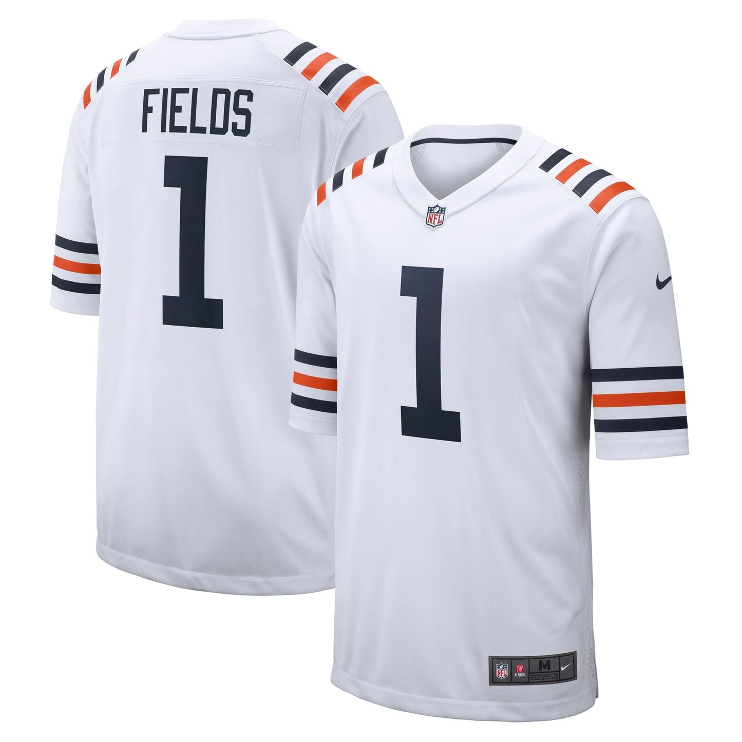 Men's Nike Justin Fields White Chicago Bears 2021 NFL Draft First Round Pick Alternate Classic Game Jersey