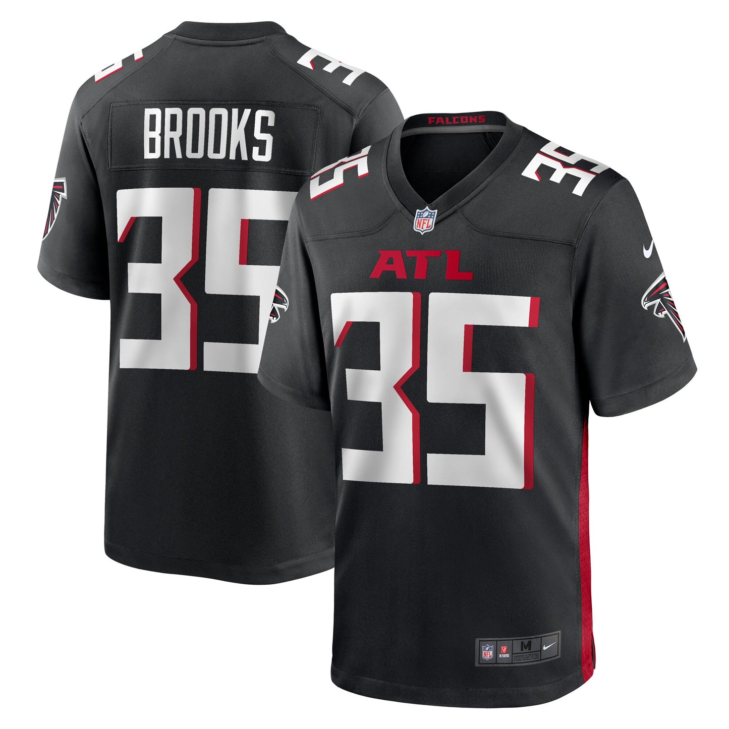 Natrone Brooks Atlanta Falcons Nike Team Game Jersey - Black